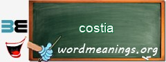 WordMeaning blackboard for costia